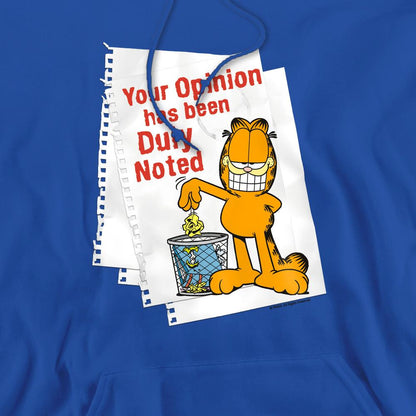 Royal Blue - Pack Shot - Garfield Mens Duly Noted Hoodie