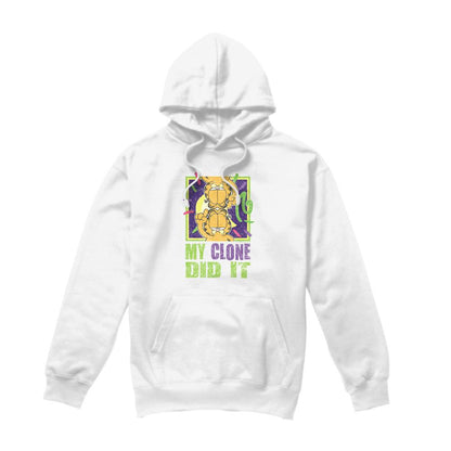 White - Front - Garfield Mens My Clone Did It Hoodie