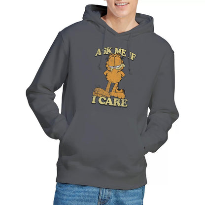 Charcoal - Lifestyle - Garfield Mens Ask Me Hoodie