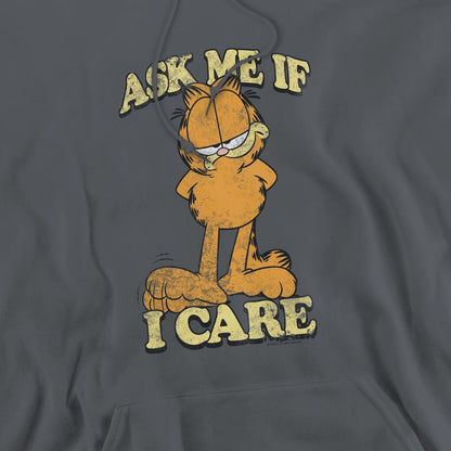 Charcoal - Pack Shot - Garfield Mens Ask Me Hoodie