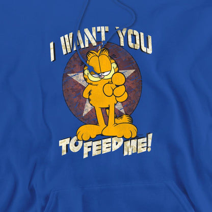 Royal Blue - Pack Shot - Garfield Mens I Want You Hoodie