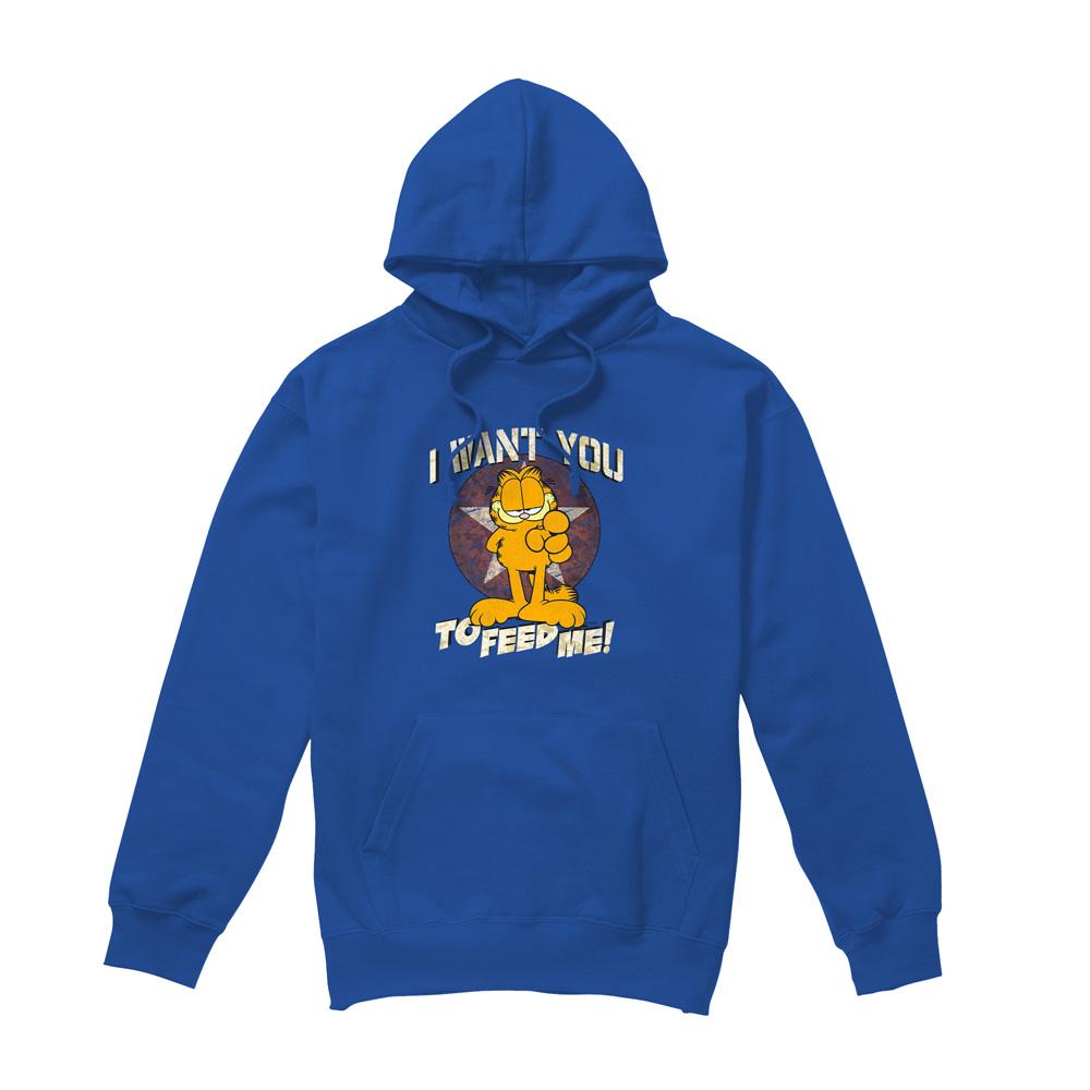 Royal Blue - Front - Garfield Mens I Want You Hoodie