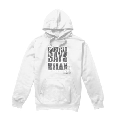 White - Front - Garfield Mens Relax Hoodie
