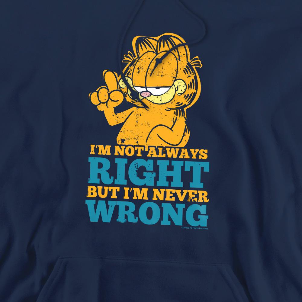 Navy - Pack Shot - Garfield Mens Never Wrong Hoodie