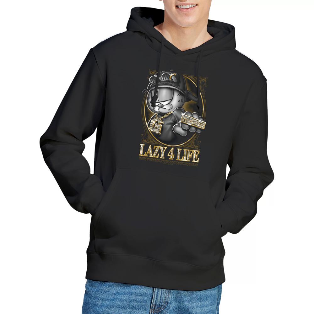 Black - Lifestyle - Garfield Mens Lazy 4 Life Hoodie