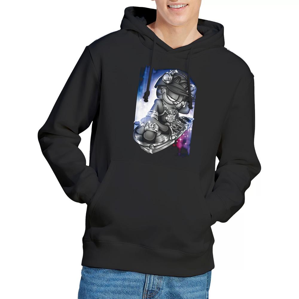 Black - Lifestyle - Garfield Mens DJ Lazy Hoodie