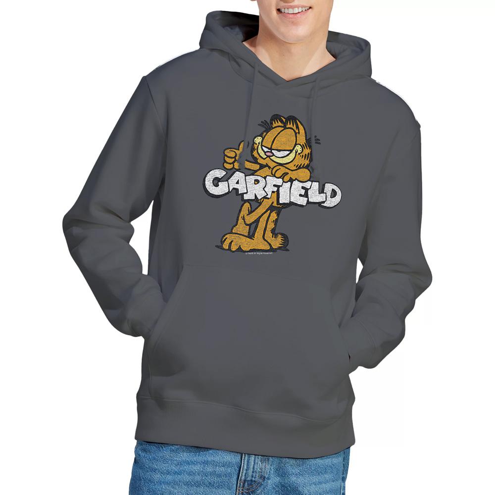 Charcoal - Lifestyle - Garfield Mens Garf Retro Hoodie