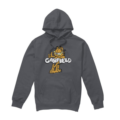 Charcoal - Front - Garfield Mens Garf Retro Hoodie