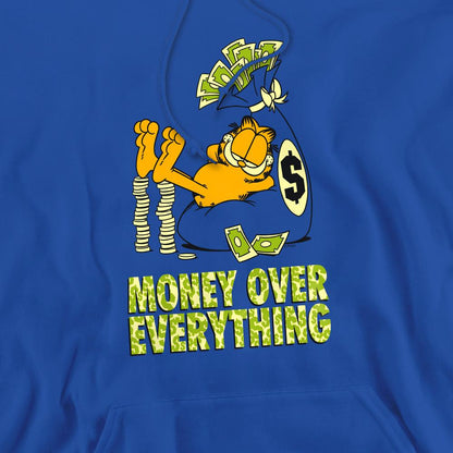 Royal Blue - Pack Shot - Garfield Mens Money Is Everything Hoodie