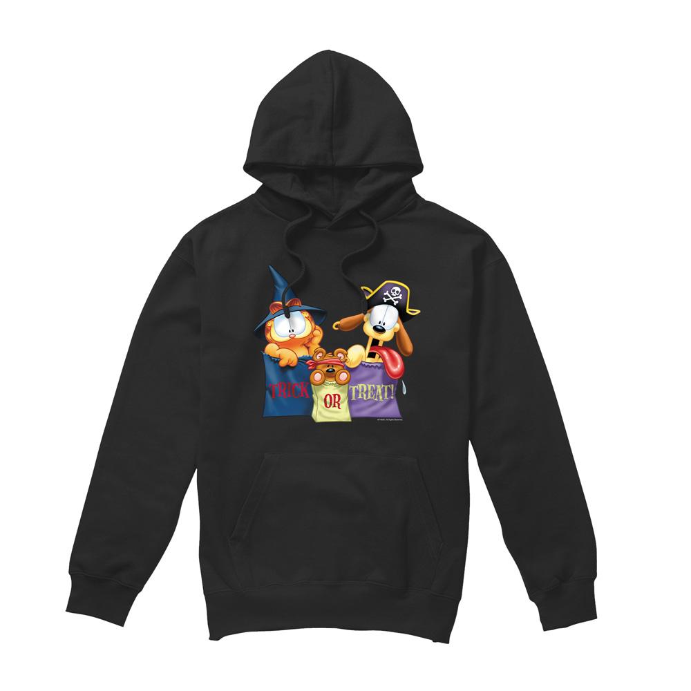 Black - Front - Garfield Mens Grab Bags Hoodie