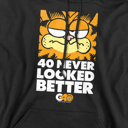 Black - Pack Shot - Garfield Mens 40 Looks Hoodie