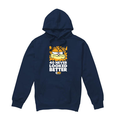 Navy - Front - Garfield Mens 40 Looks Hoodie