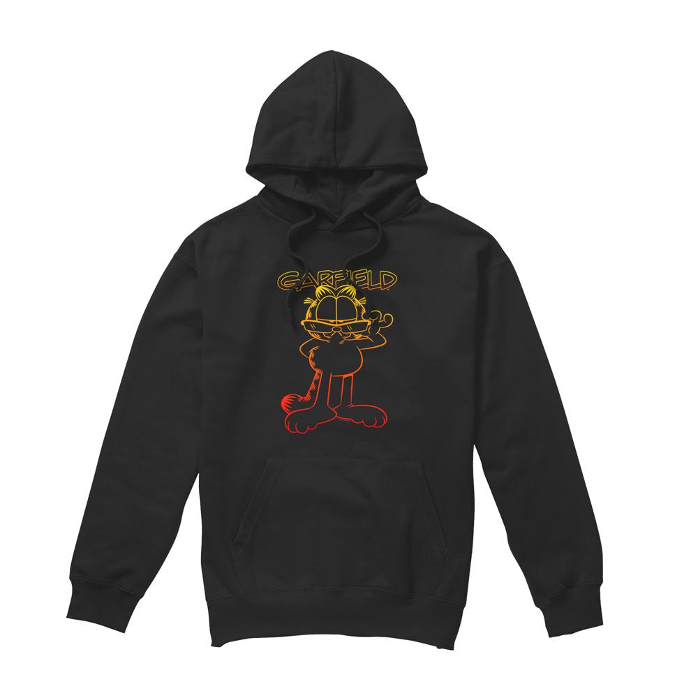 Black - Front - Garfield Mens Hotshot Hoodie