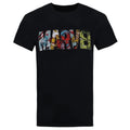 Black - Front - Marvel Mens Comic Strip Logo T-Shirt