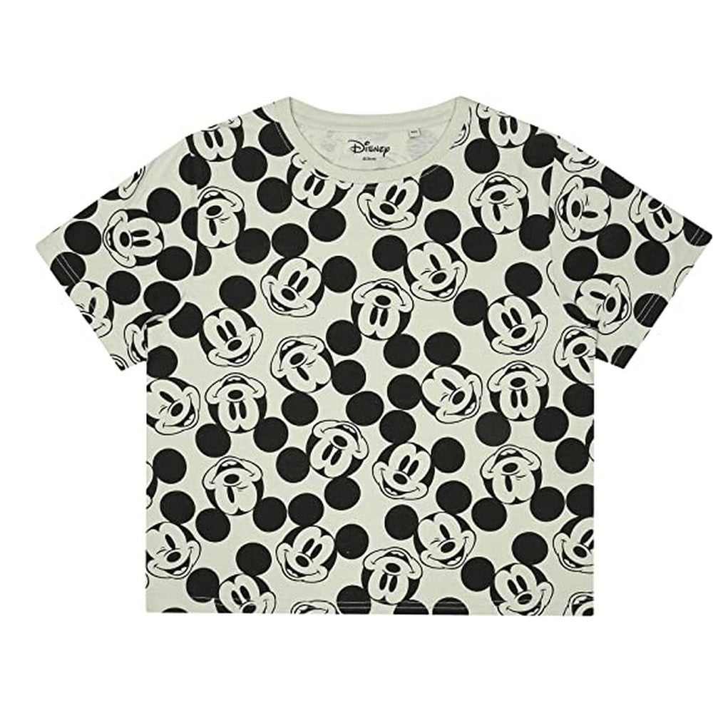 Grey-Black - Back - Disney Womens-Ladies Mickey Mouse Short Pyjama Set