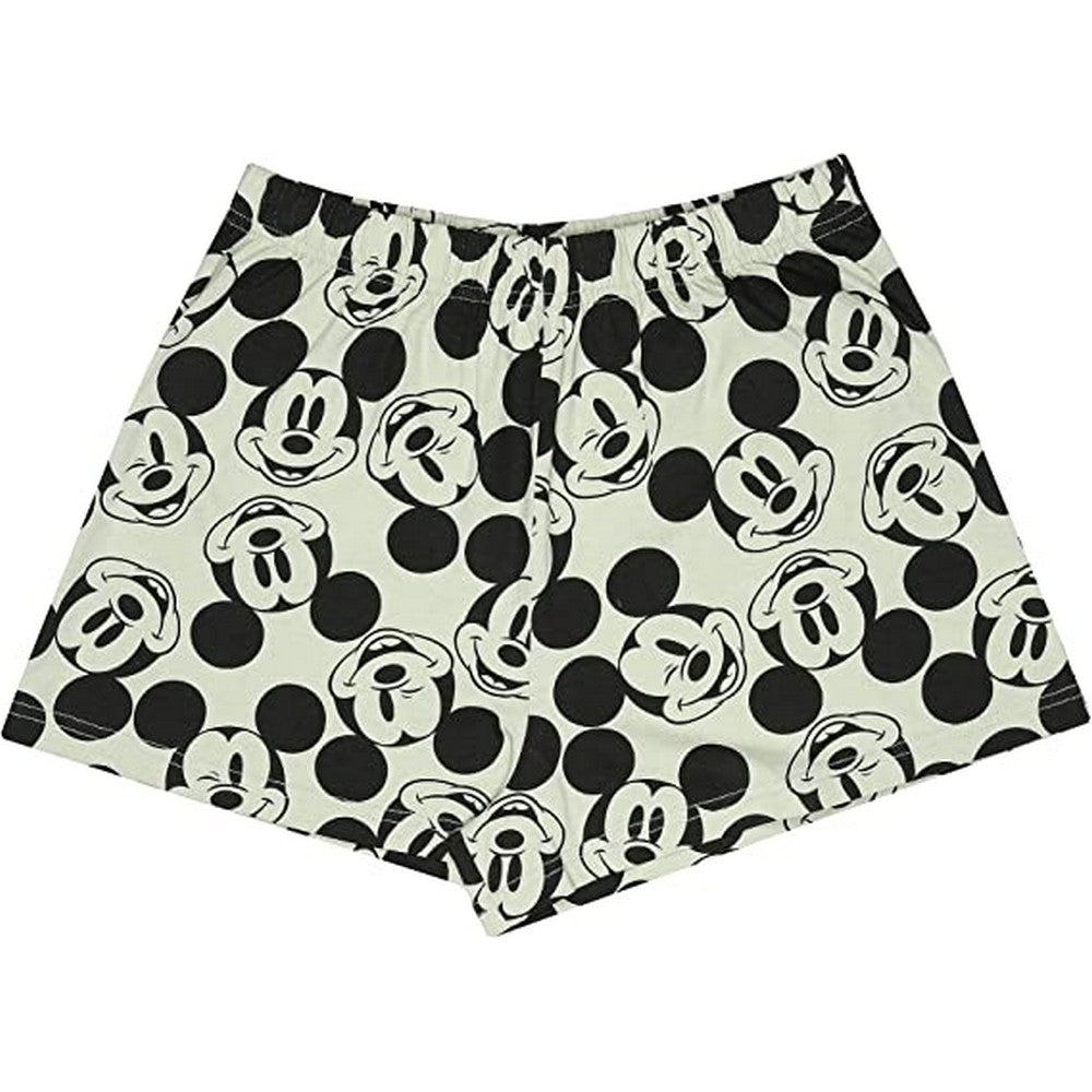 Grey-Black - Side - Disney Womens-Ladies Mickey Mouse Short Pyjama Set