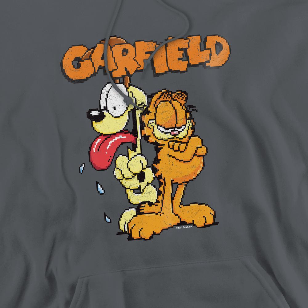 Charcoal - Side - Garfield Mens The Game Hoodie
