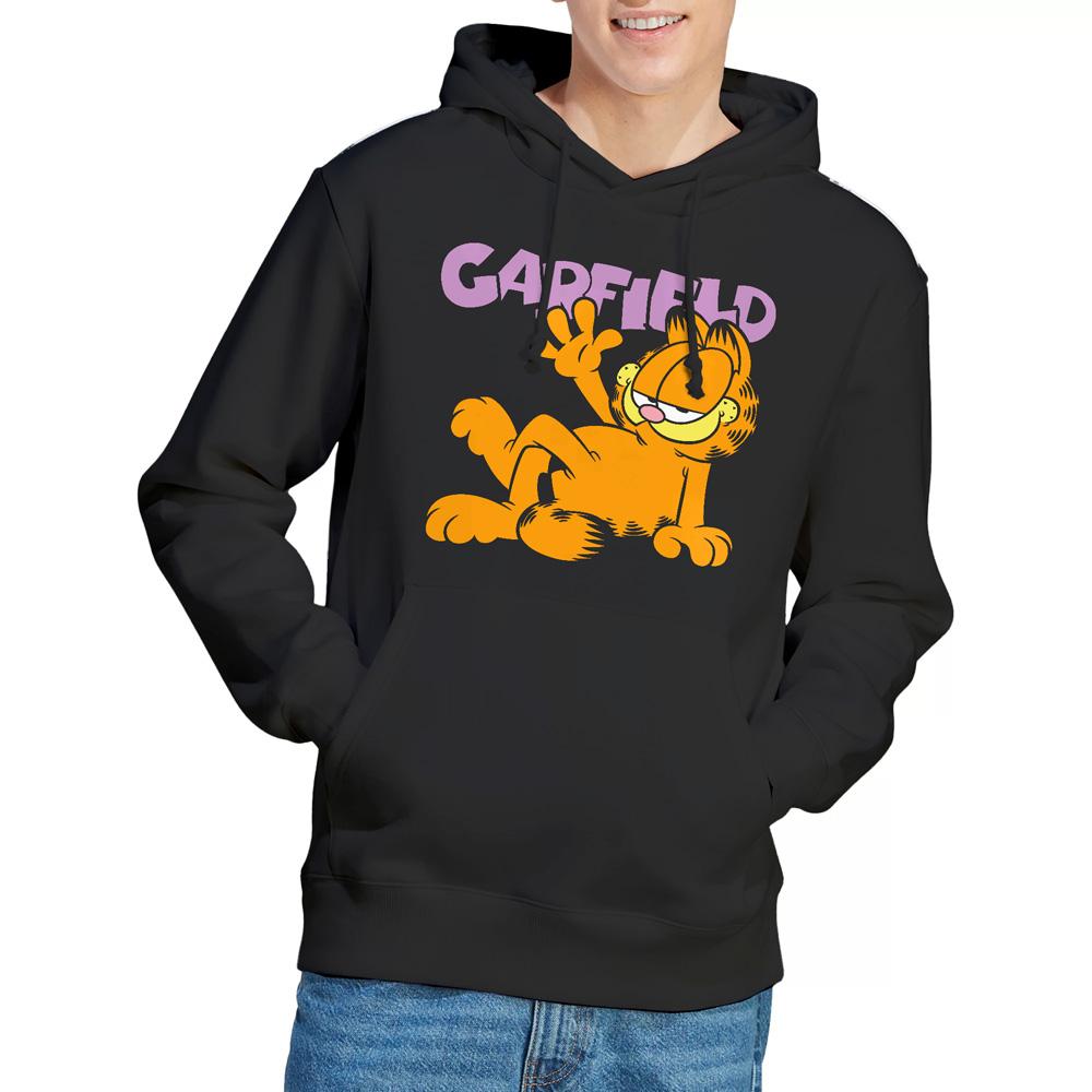 Black - Lifestyle - Garfield Mens Greeting Hoodie