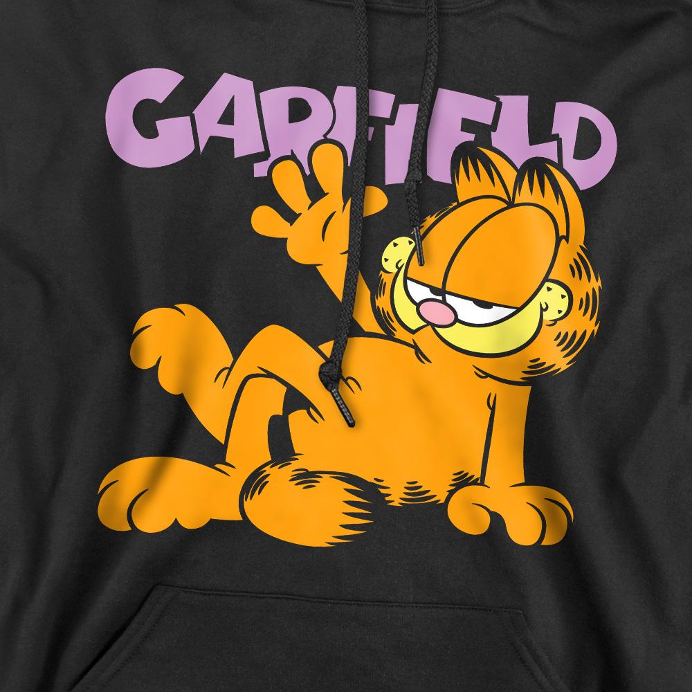 Black - Pack Shot - Garfield Mens Greeting Hoodie