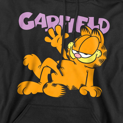 Black - Pack Shot - Garfield Mens Greeting Hoodie
