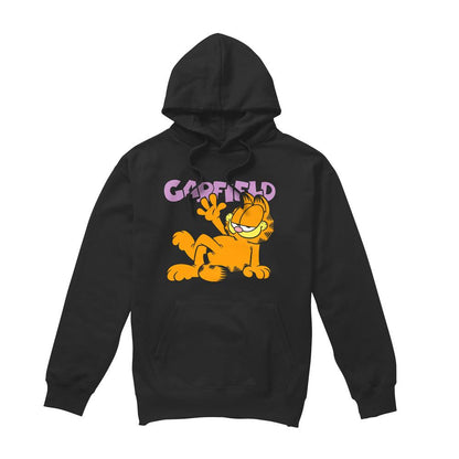 Black - Front - Garfield Mens Greeting Hoodie