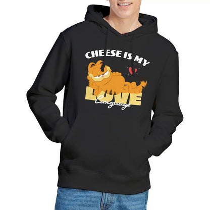 Black - Lifestyle - Garfield Movie Mens Cheese Is My Love Language Hoodie