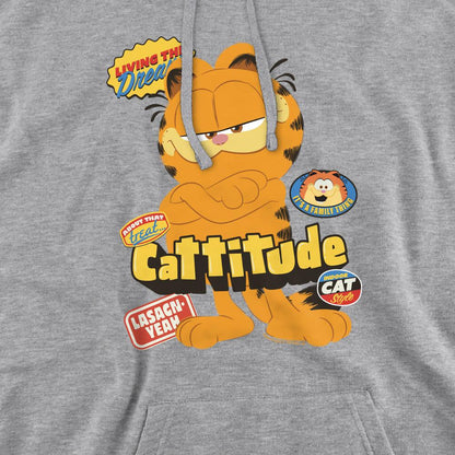 Sport Heather - Pack Shot - Garfield Movie Mens Cattitude Hoodie