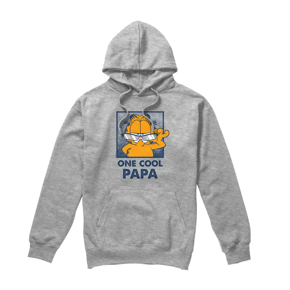 Sport Heather - Front - Garfield Mens One Cool Papa Fathers Day Hoodie