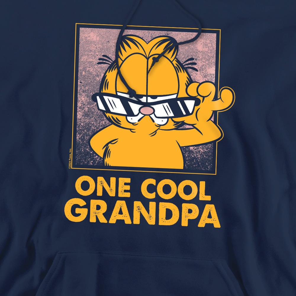 Navy - Pack Shot - Garfield Mens One Cool Grandpa Fathers Day Hoodie