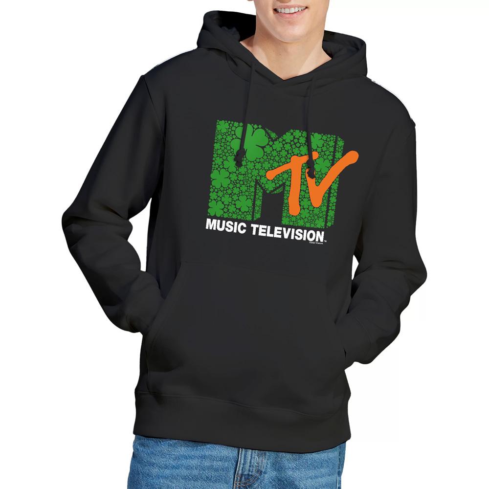 Black - Lifestyle - MTV Mens Shamrock Logo St Patricks Day Hoodie