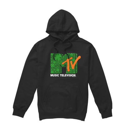 Black - Front - MTV Mens Shamrock Logo St Patricks Day Hoodie