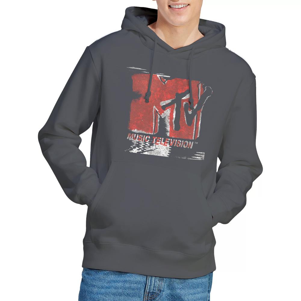 Charcoal - Lifestyle - MTV Mens Washed Out Logo Hoodie