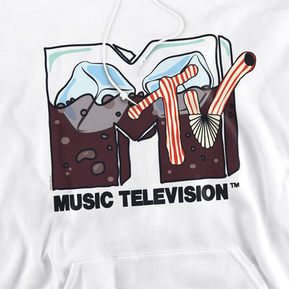 White - Pack Shot - MTV Mens Soda On Ice Hoodie