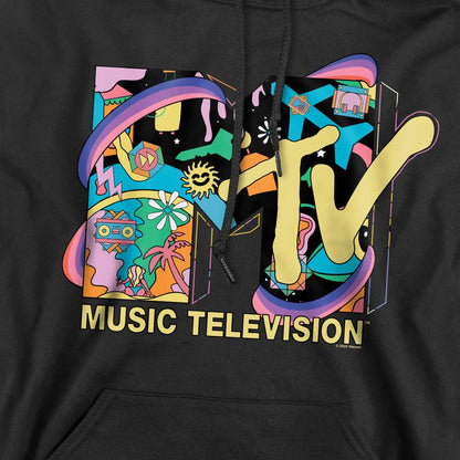 Black - Pack Shot - MTV Mens Vacation Icons Hoodie