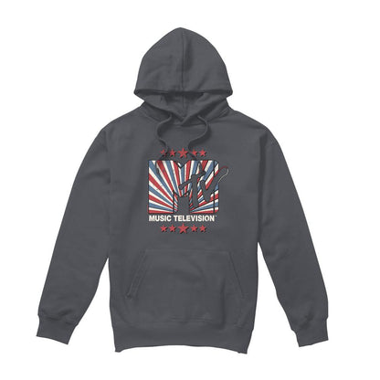 Charcoal - Front - MTV Mens Americana Hoodie