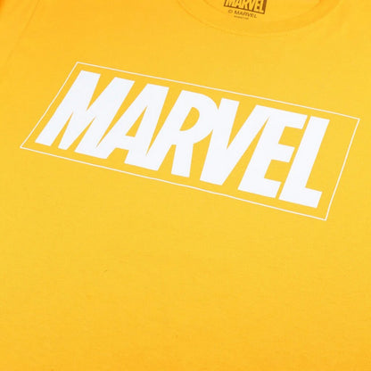 Yellow Gold - Side - Marvel Mens Logo T-Shirt