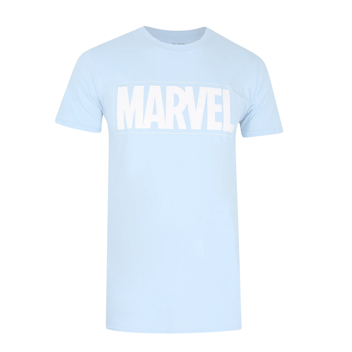 Sky Blue - Front - Marvel Mens Logo T-Shirt