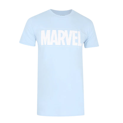 Sky Blue - Front - Marvel Mens Logo T-Shirt