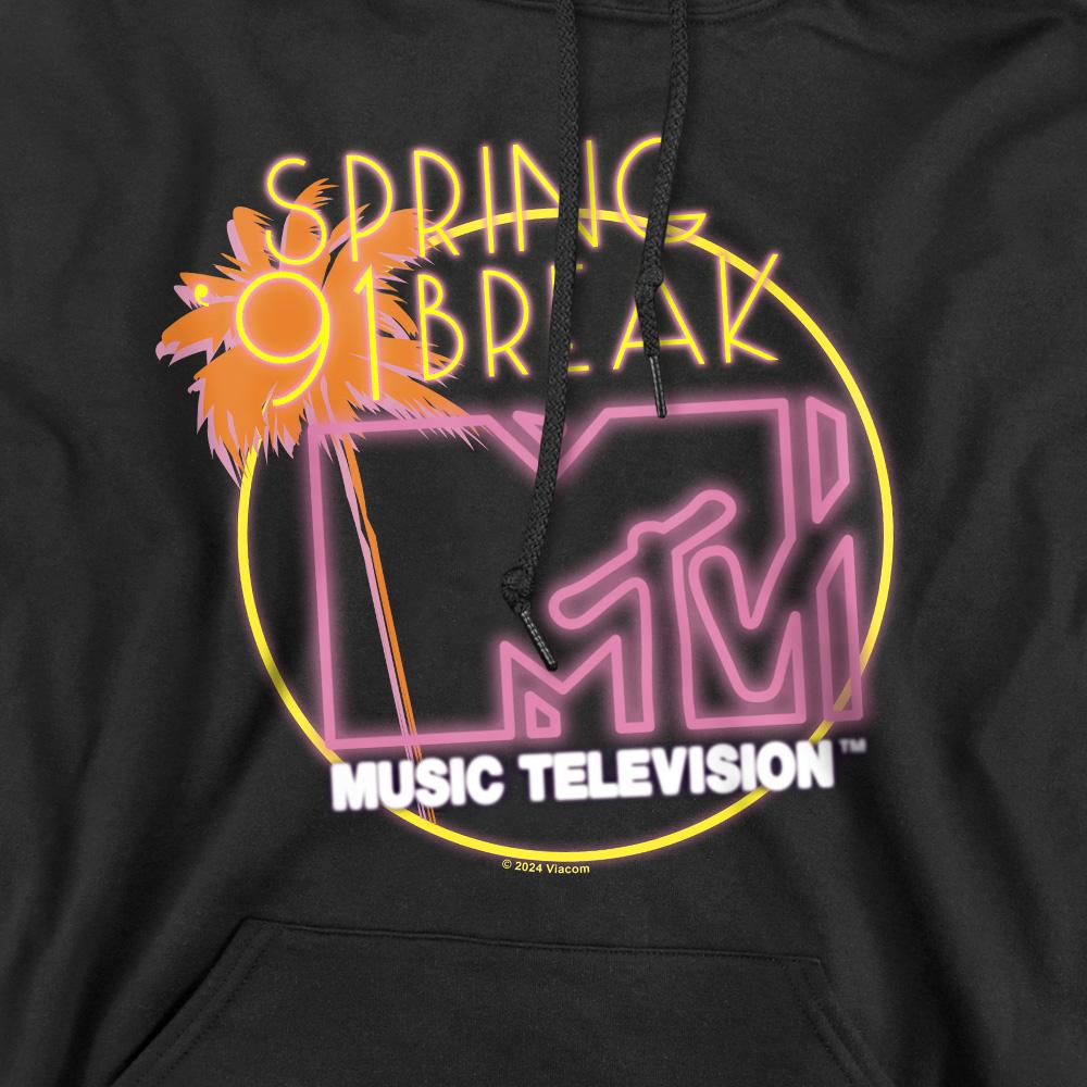 Black - Pack Shot - MTV Mens Spring Break ´91 Neon Sign Hoodie