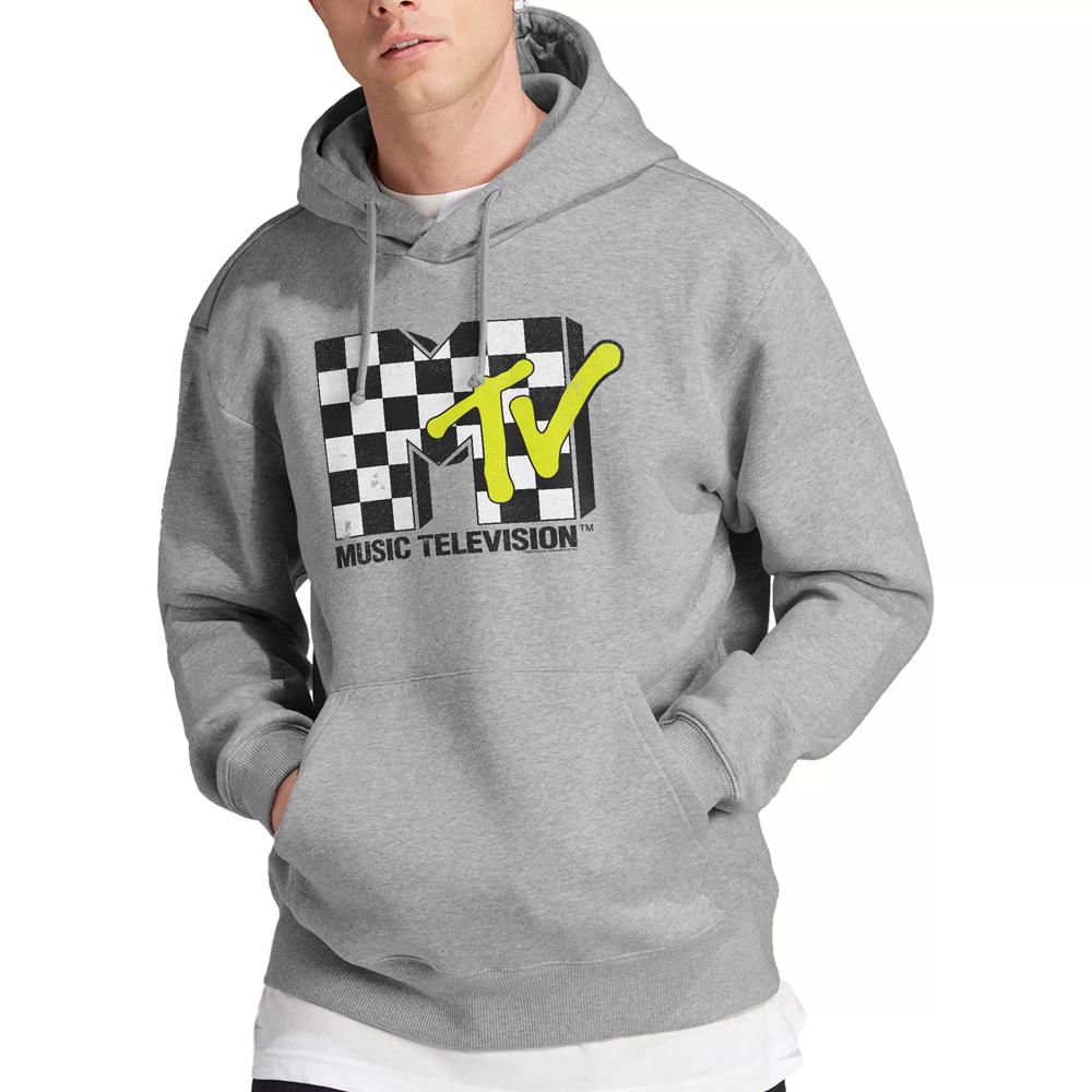 Sport Heather - Lifestyle - MTV Mens Checkerboard Logo Hoodie