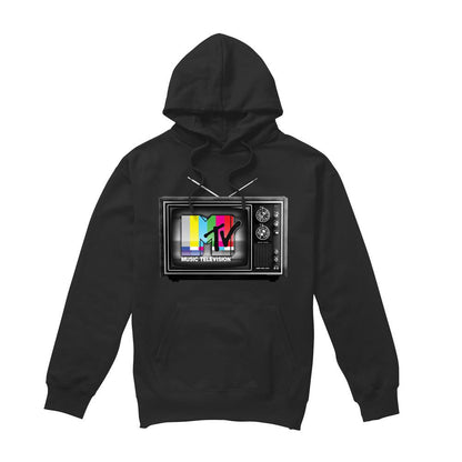Black - Front - MTV Mens TV Hoodie