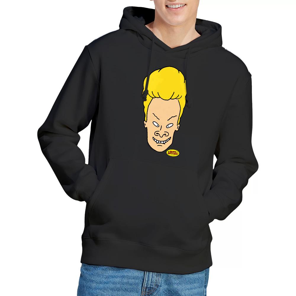 Black - Lifestyle - Beavis & Butthead Mens Headshot Hoodie