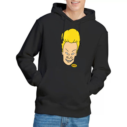 Black - Lifestyle - Beavis & Butthead Mens Headshot Hoodie