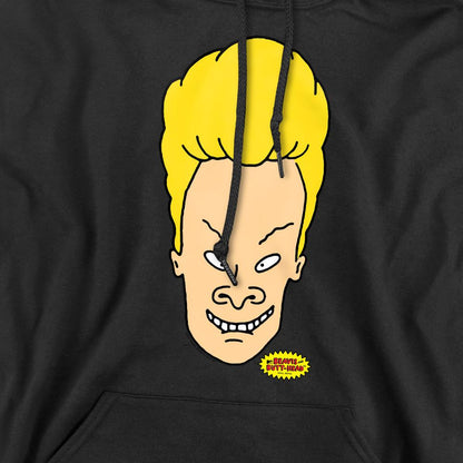 Black - Pack Shot - Beavis & Butthead Mens Headshot Hoodie