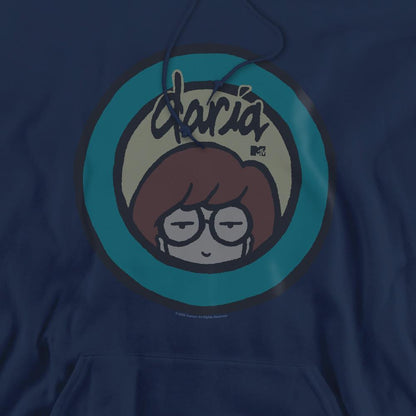 Navy - Side - Daria Mens Daria Logo Hoodie