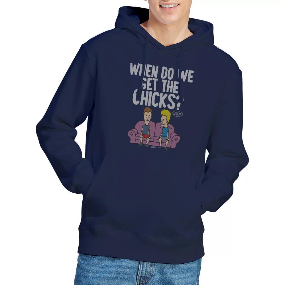 Navy - Lifestyle - Beavis & Butthead Mens When Do We Get The Chicks? Hoodie