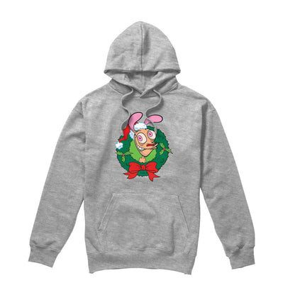 Sport Heather - Front - Ren & Stimpy Mens Wreath Christmas Hoodie