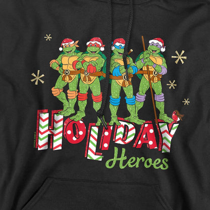 Black - Pack Shot - Teenage Mutant Ninja Turtles Mens Holiday Heroes Christmas Hoodie