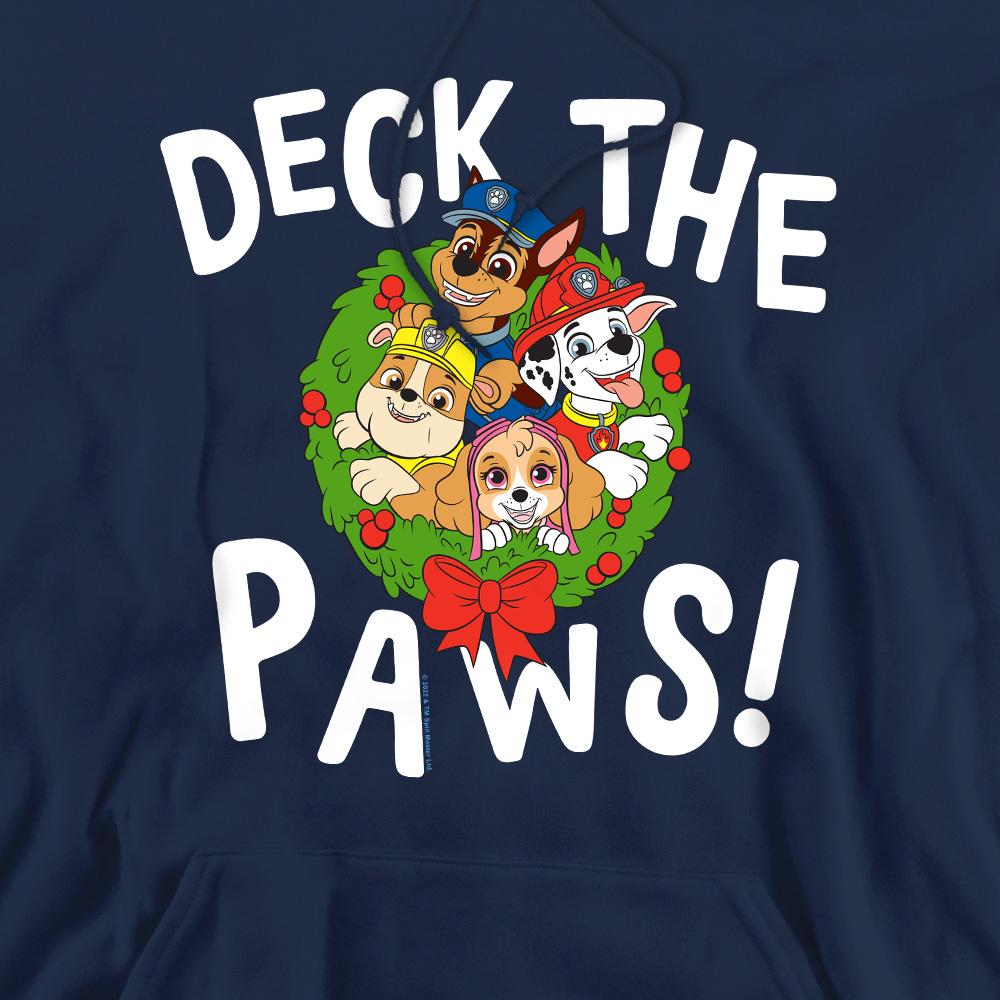 Navy - Pack Shot - Paw Patrol Mens Deck The Paws Christmas Hoodie