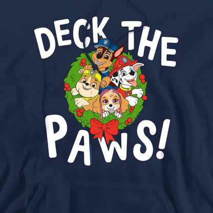 Navy - Pack Shot - Paw Patrol Mens Deck The Paws Christmas Hoodie